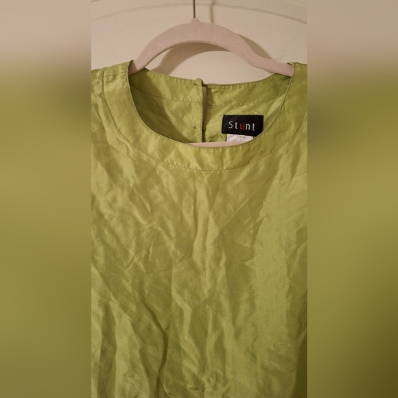 Btg Stunt silk womens top sz L twee profesional ofice trabel boho work preppy - Picture 5 of 7